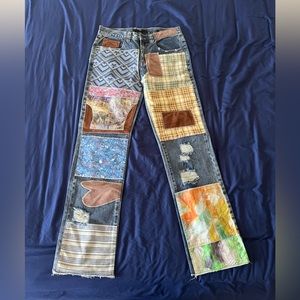 Jaded London Multi Patchwork Stacked Fit Jean